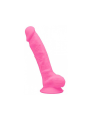 Silikonowe Dildo Model 1 18 Cm Pink Glow In The Dark Silexd