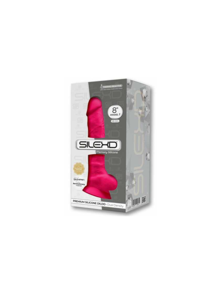 Silikonowe Dildo Model 1 20 Cm Fucsia Silexd