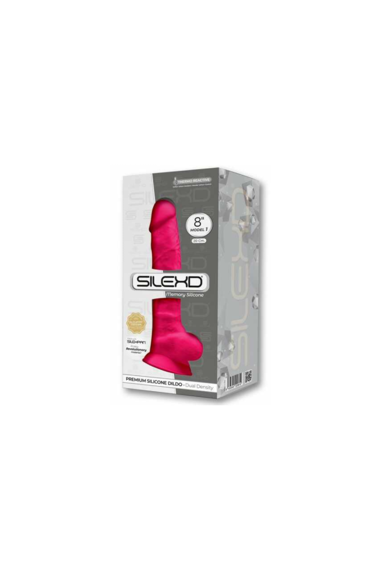 Silikonowe Dildo Model 1 20 Cm Fucsia Silexd