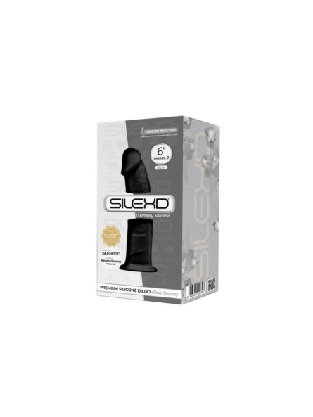Silikonowe Dildo Model 2 15 Cm Black Silexd