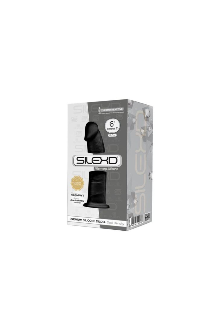 Silikonowe Dildo Model 2 15 Cm Black Silexd