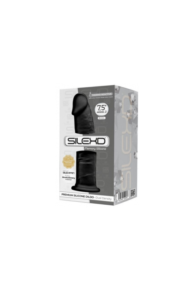 Silikonowe Dildo Model 2 19 Cm Black Silexd
