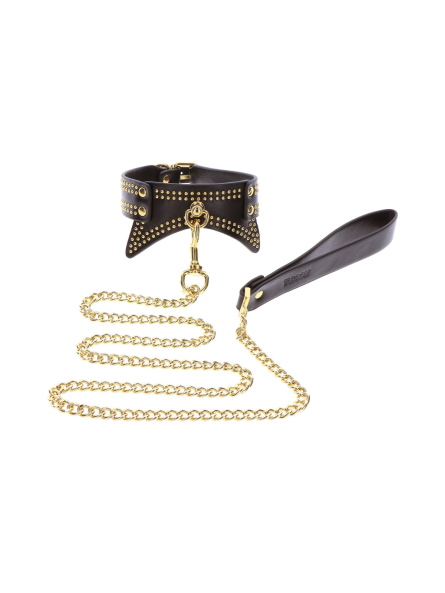 Obróżka Ze Smyczą Vogue Studded Collar And Leash Taboom