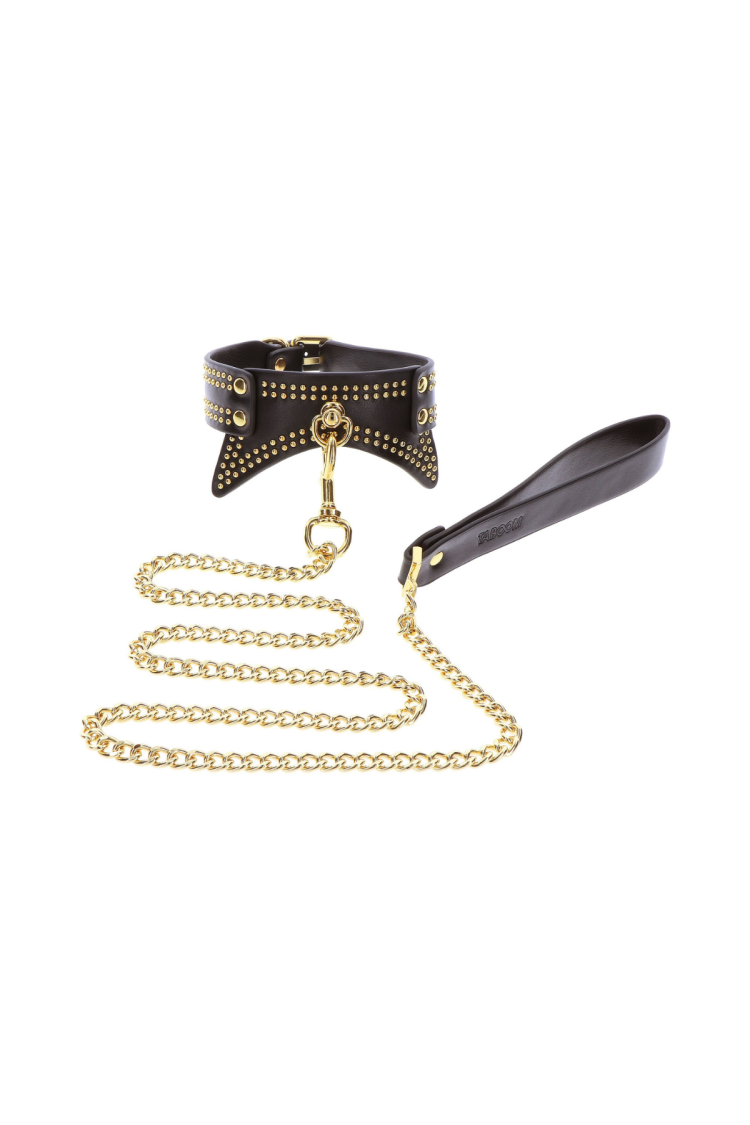 Obróżka Ze Smyczą Vogue Studded Collar And Leash Taboom