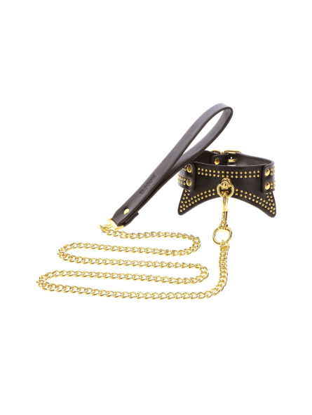 Obróżka Ze Smyczą Vogue Studded Collar And Leash Taboom
