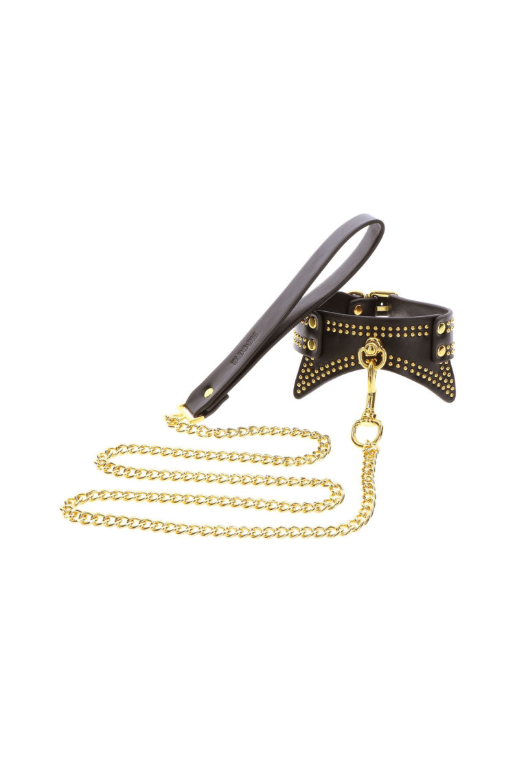 Obróżka Ze Smyczą Vogue Studded Collar And Leash Taboom