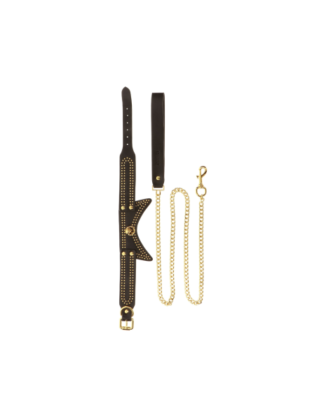 Obróżka Ze Smyczą Vogue Studded Collar And Leash Taboom