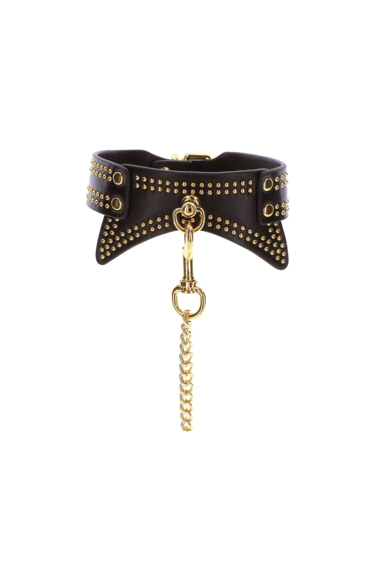 Obróżka Ze Smyczą Vogue Studded Collar And Leash Taboom