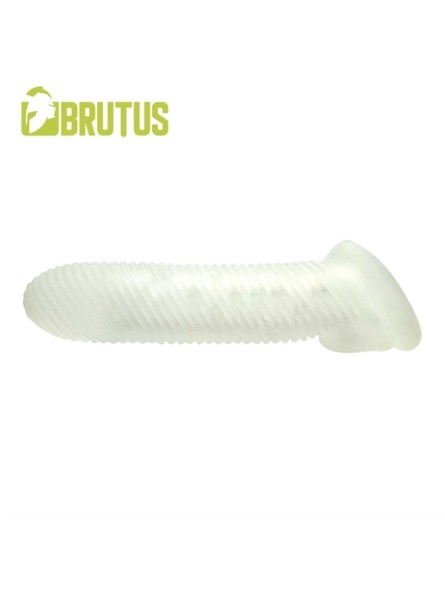 Nakładka na penisa Almighty Ribbed Cock Sheath 18 cm Clear Brutus
