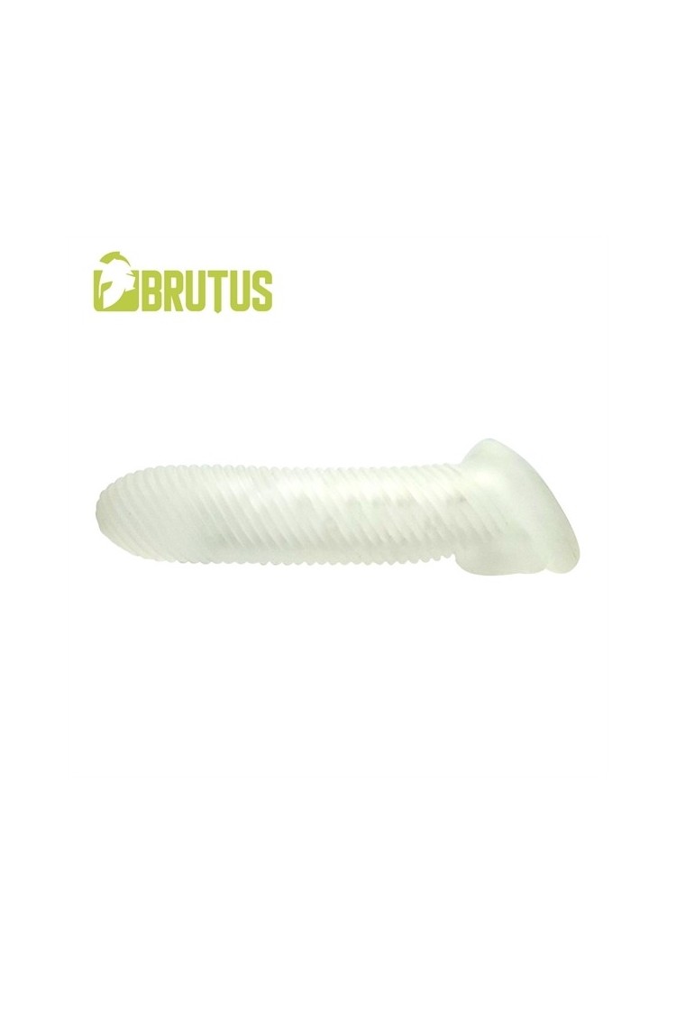 Nakładka na penisa Almighty Ribbed Cock Sheath 18 cm Clear Brutus