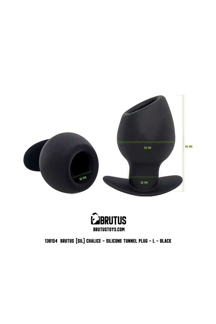 Silikonowy tunel Chalice Silicone Tunnel Plug Black L Brutus
