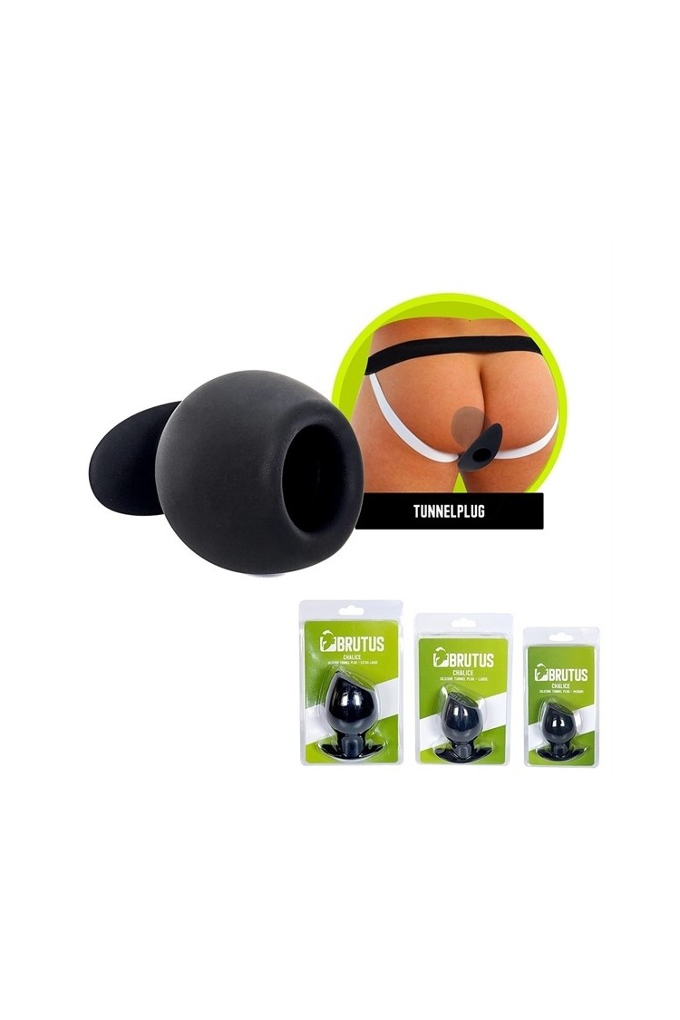 Silikonowy tunel Chalice Silicone Tunnel Plug Black L Brutus
