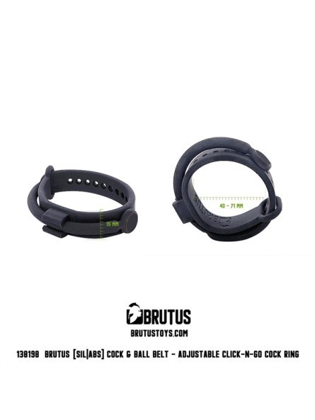 Pierścień erekcyjny Adjustable Click-N-Go Cock Ring Brutus