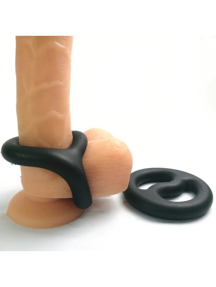 Pierścień erekcyjny Yin-Yang Cock And Ball Duo Ring Brutus