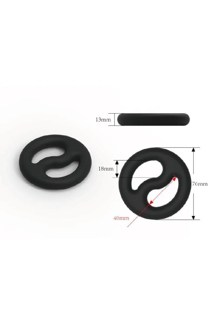 Pierścień erekcyjny Yin-Yang Cock And Ball Duo Ring Brutus