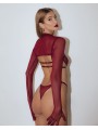 Vivien Burgundy Top Xs/S Promees