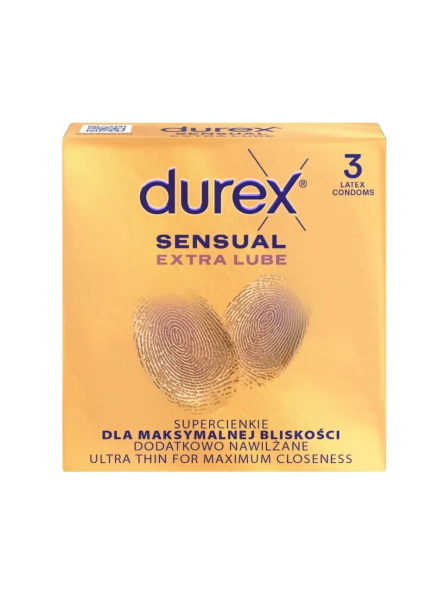 Prezerwatywy Sensual Extra Lube 3 Szt Durex