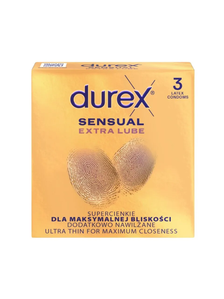 Prezerwatywy Sensual Extra Lube 3 Szt Durex