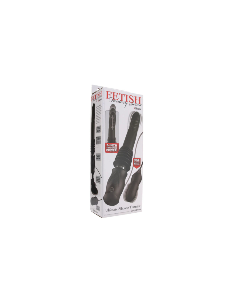 Wibrator Ff Series Ultimate Silicone Thruster Black Pipedream