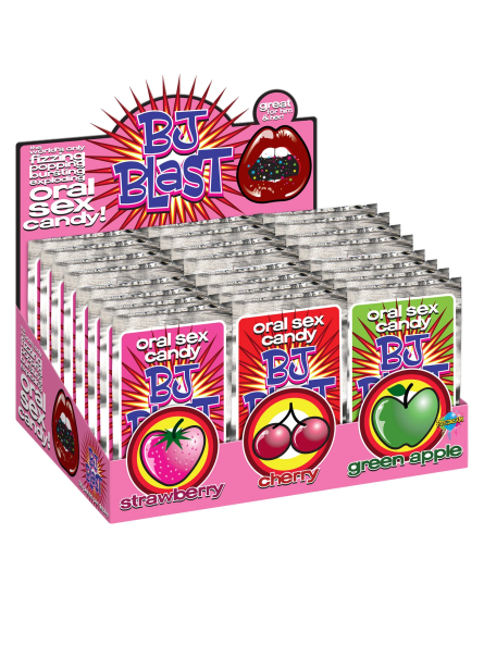 Cukierki Oralne Bj Blast Strawberry / Cherry / Green Apple 36Pcs Pipedream