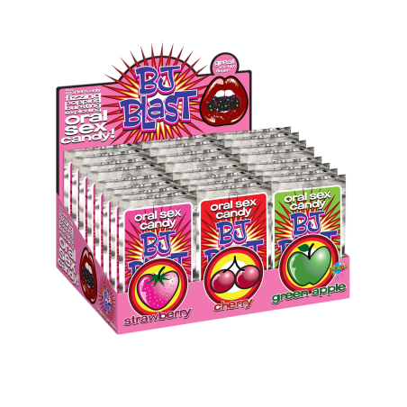 Cukierki Oralne Bj Blast Strawberry / Cherry / Green Apple 36Pcs Pipedream
