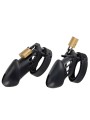 Zestaw Pasów Cnoty Denial Silicone Chastity Cage Set Black Brutus