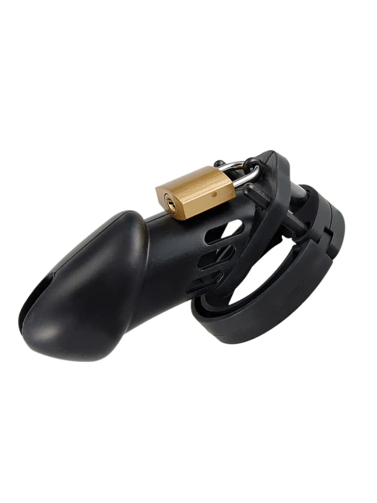 Zestaw Pasów Cnoty Denial Silicone Chastity Cage Set Black Brutus