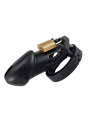 Zestaw Pasów Cnoty Denial Silicone Chastity Cage Set Black Brutus