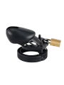 Zestaw Pasów Cnoty Denial Silicone Chastity Cage Set Black Brutus