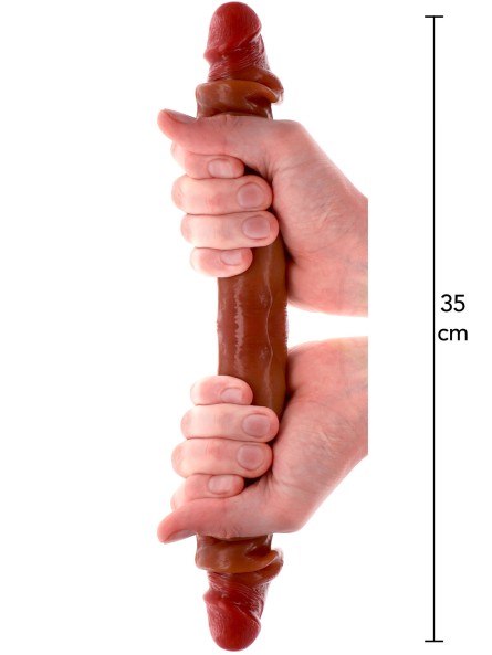 Podwójne Dildo Toyjoy Get Real Silicone Foreskin Double Dong 35Cm TOYJOY