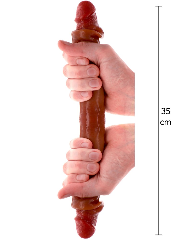 Podwójne Dildo Toyjoy Get Real Silicone Foreskin Double Dong 35Cm TOYJOY