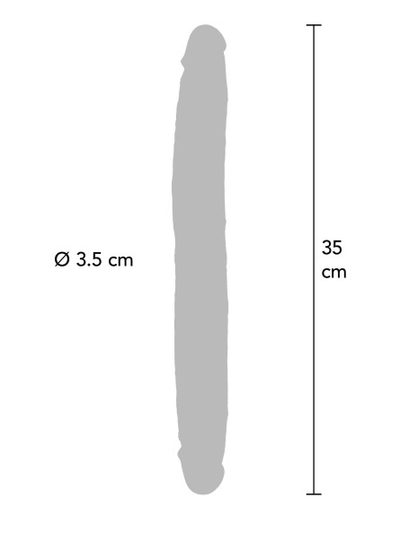 Podwójne Dildo Toyjoy Get Real Silicone Foreskin Double Dong 35Cm TOYJOY