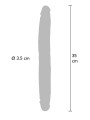 Podwójne Dildo Toyjoy Get Real Silicone Foreskin Double Dong 35Cm TOYJOY