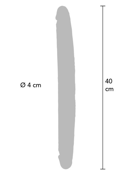 Podwójne Dildo Toyjoy Get Real Silicone Foreskin Double Dong 40Cm TOYJOY