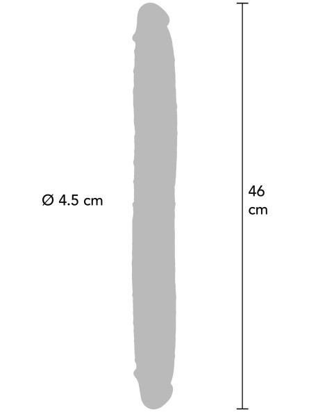 Podwójne Dildo Toyjoy Get Real Silicone Foreskin Double Dong 46Cm TOYJOY