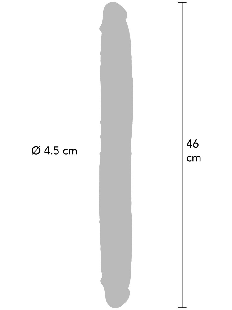 Podwójne Dildo Toyjoy Get Real Silicone Foreskin Double Dong 46Cm TOYJOY