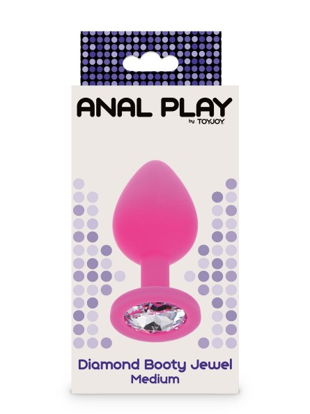 Korek Analny Toyjoy Anal Play Diamond Booty Jewel Medium Pink TOYJOY
