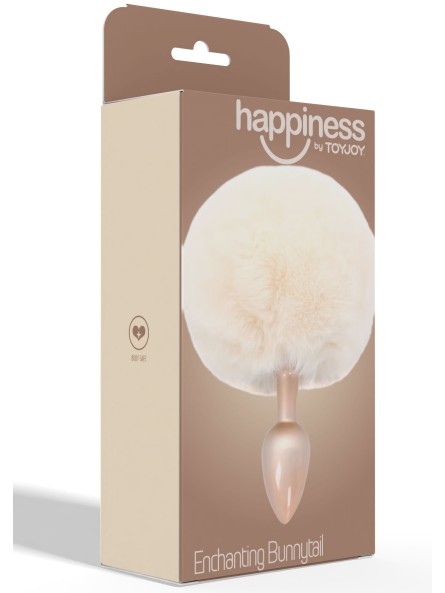 Korek Analny Toyjoy Happiness Enchanting Bunnytail Buttplug White TOYJOY