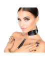 Obróżka Z Chwostem Teasing Tassel Collar Black/Gold Kinky Diva