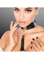 Obróżka Z Chwostem Teasing Tassel Collar Black/Gold Kinky Diva