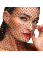 Maska Z Cyrkoniami Starlet Face Mask Black/Rhinestones Kinky Diva