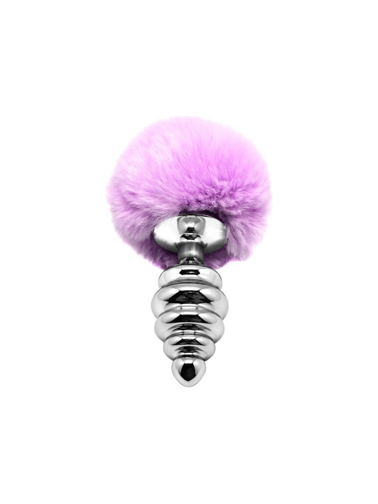 Korek Analny Z Ogonkiem Metal Anal Fluffy Twist Plug Lila M Alive