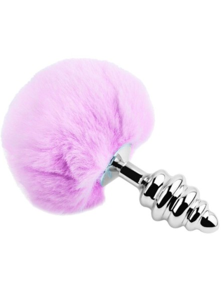 Korek Analny Z Ogonkiem Metal Anal Fluffy Twist Plug Lila L Alive