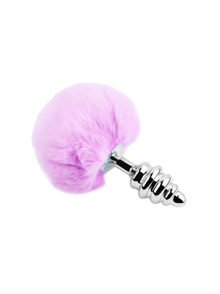 Korek Analny Z Ogonkiem Metal Anal Fluffy Twist Plug Lila L Alive