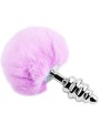 Korek Analny Z Ogonkiem Metal Anal Fluffy Twist Plug Lila L Alive