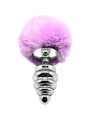 Korek Analny Z Ogonkiem Metal Anal Fluffy Twist Plug Lila L Alive