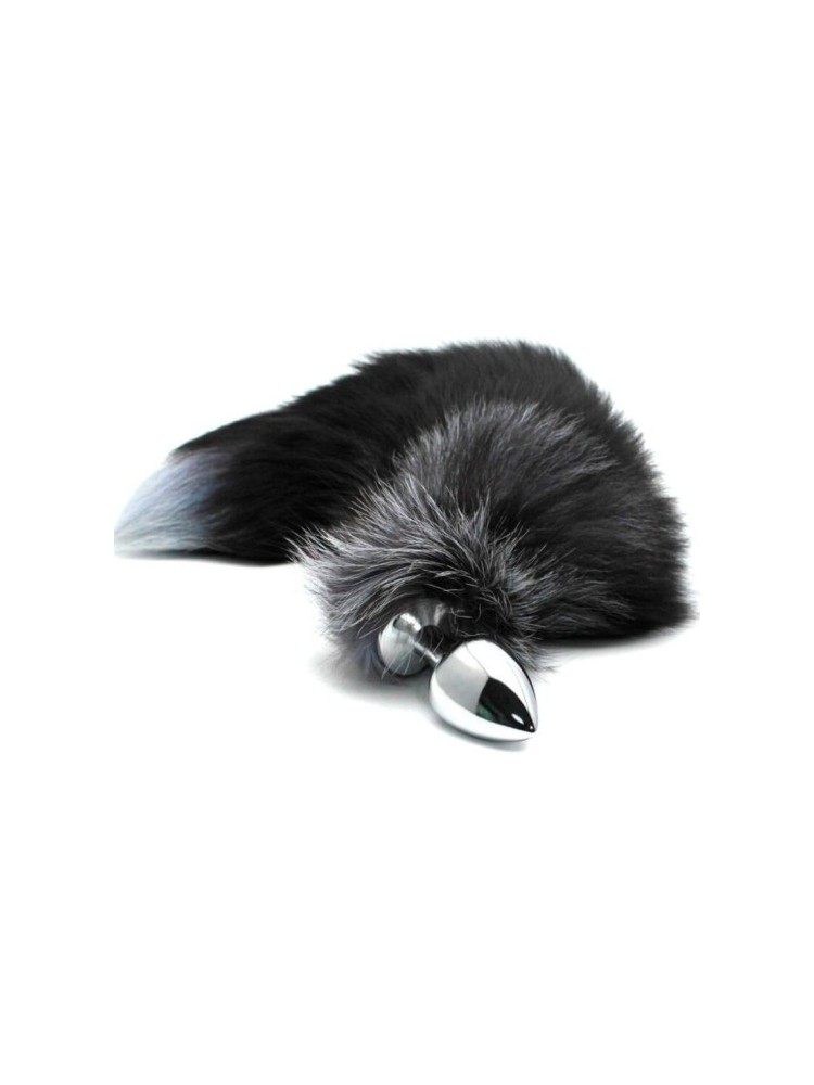 Korek Analny Lisi Ogon Black & White Fox Tail S Alive