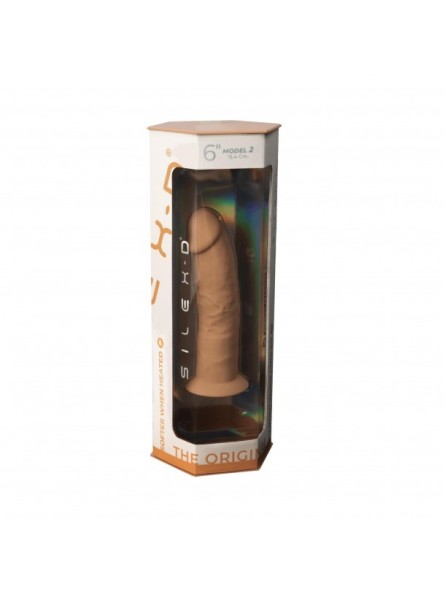 Silikonowe Dildo 15Cm Model 2 6" Carmel Silexd