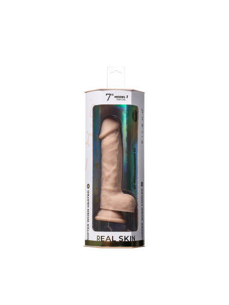 Dildo Z Przyssawką 17,8 Cm Real Skin Model 1 7" Flesh Silexd