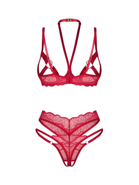 Koronkowy Komplet Bielizny Cupide Desir S/M Obsessive